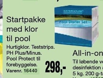 Startpakke med klor til pool