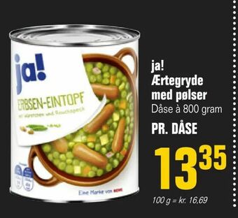 Otto Duborg ja! Ærtegryde med pølser tilbud