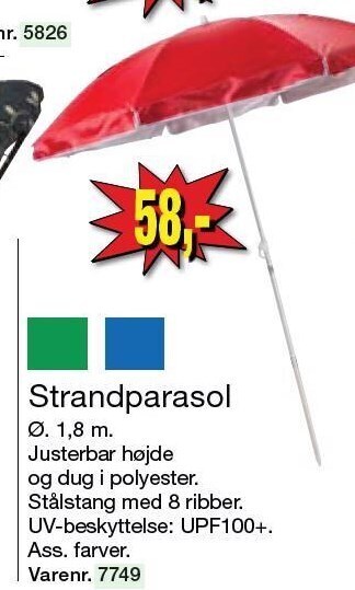 Harald Nyborg Strandparasol tilbud