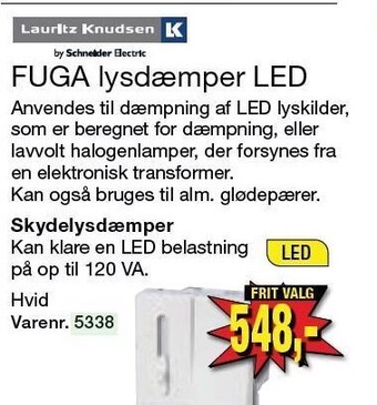Harald Nyborg FUGA lysdæmper LED tilbud