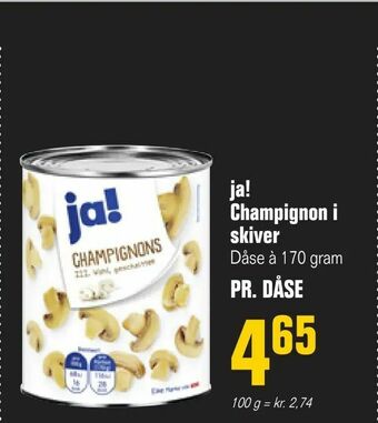 Otto Duborg ja! Champignon i skiver tilbud