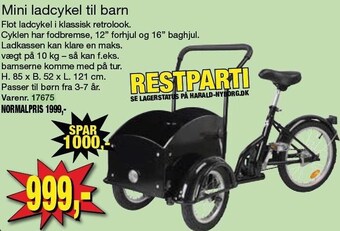 Mini ladcykel til barn