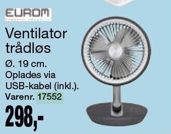 Harald Nyborg Ventilator trådløs tilbud
