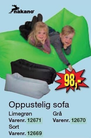 Oppustelig sofa