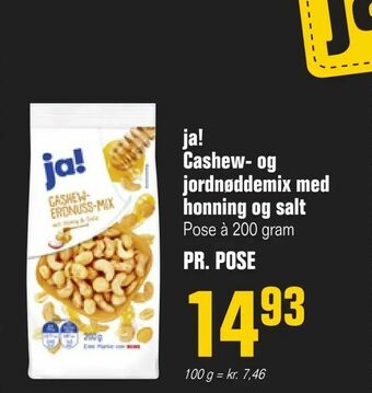Poetzsch Padborg ja! Cashew- og jordnøddemix med honning og salt tilbud