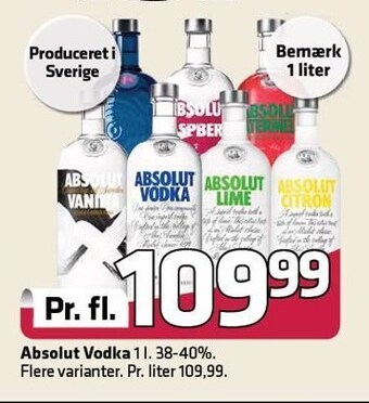 Fleggaard Absolut vodka tilbud