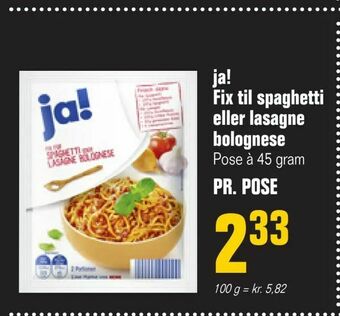 Poetzsch Padborg ja! Fix til spaghetti eller lasagne bolognese tilbud