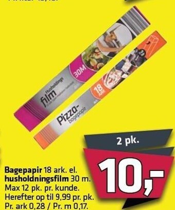 Fleggaard Bagepapir el. husholdningsfilm tilbud