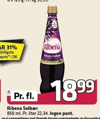 Fleggaard Ribena solbær tilbud