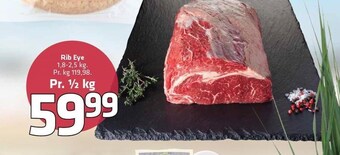 Fleggaard Rib eye pr ½ kg tilbud