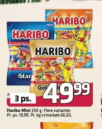 Fleggaard Haribo mini 3 ps tilbud