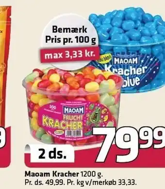 Fleggaard Maoam kracher 2 ds tilbud