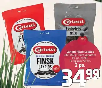 Carletti finsk lakrids 2 ps.