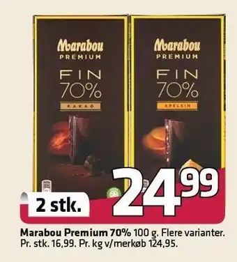 Fleggaard Marabou premium 70% 2 stk. tilbud