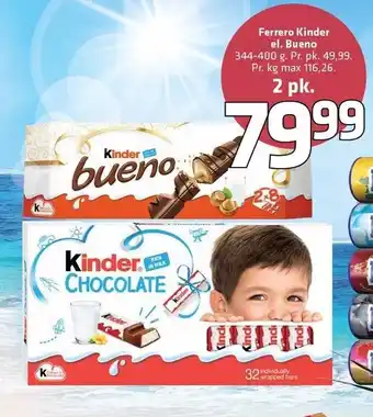 Fleggaard Ferrero Kinder el. Bueno 2 pk tilbud
