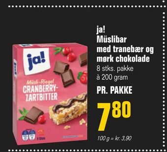 Poetzsch Padborg ja! Müslibar med tranebær og mørk chokolade tilbud