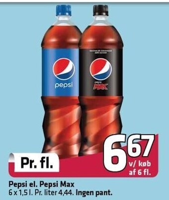 Fleggaard Pepsi el. pepsi max tilbud