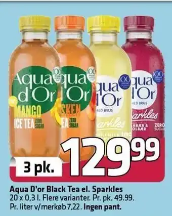 Fleggaard Aqua d'or black tea el. sparkles 3 pk. tilbud