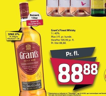 Fleggaard Grant's finest whisky tilbud