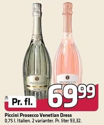 Fleggaard Piccini prosecco venetian dress tilbud