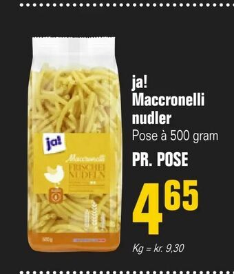 Poetzsch Padborg ja! Maccronelli nudler tilbud