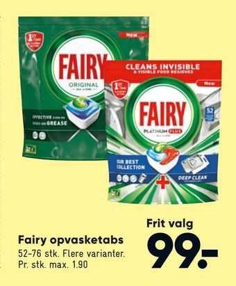Bilka Fairy opvasketabs tilbud