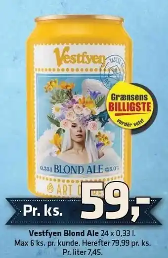 Fleggaard Vestfyen blond ale pr ks tilbud