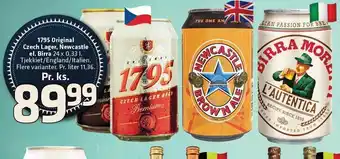 1795 Original Czech Lager, Newcastle el. Birra pr ks