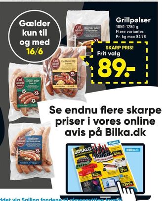 Bilka Grillpølser tilbud