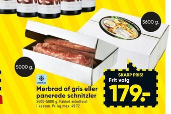 Bilka Mørbrad af gris eller panerede schnitzler tilbud