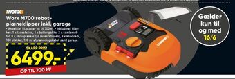 Bilka Worx M700 robotplæneklipper inkl. garage tilbud