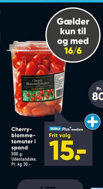 Bilka Cherry blomme tomater i spand tilbud