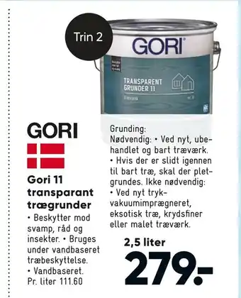 Gori 11 transparant trægrunder