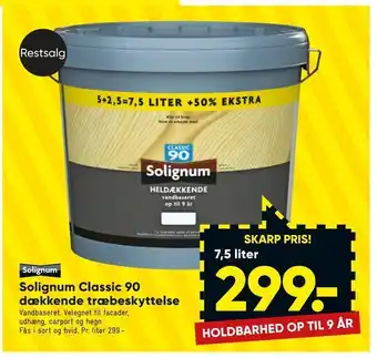 Bilka Solignum Classic 90 dækkende træbeskyttelse tilbud
