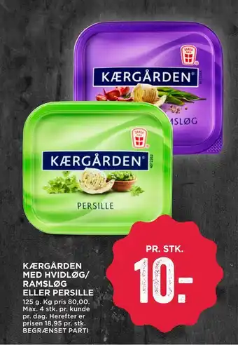 MENY Kærgården med hvidløg/ ramsløg eller persille tilbud