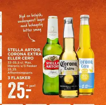 MENY Stella artois, corona extra eller cero tilbud