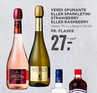 Verdi spumante eller sparkletini strawberry eller raspberry