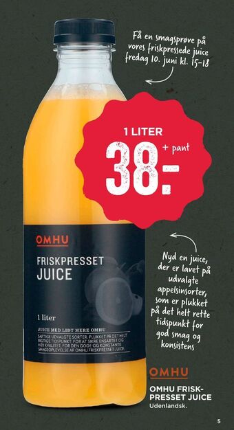 MENY Omhu friskpresset juice tilbud