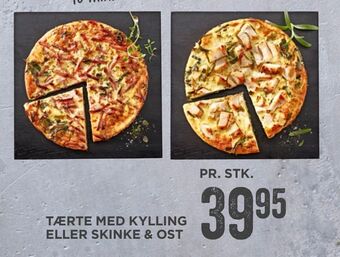 MENY Tærte med kylling eller skinke & ost tilbud