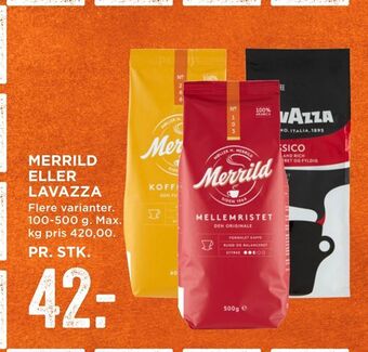 MENY Merrild eller lavazza tilbud