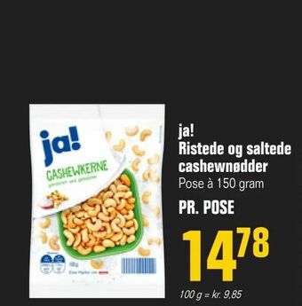 Poetzsch Padborg ja! Ristede og saltede cashewnødder tilbud