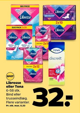Netto Libresse eller Tena tilbud