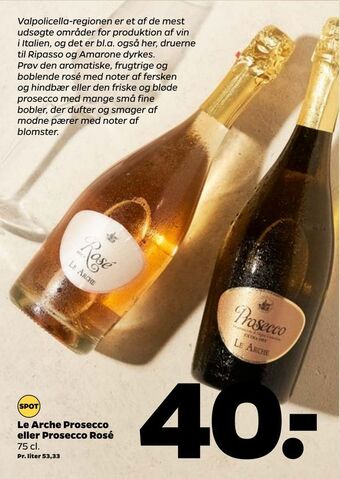 Netto Le Arche Prosecco eller Prosecco Rosé tilbud