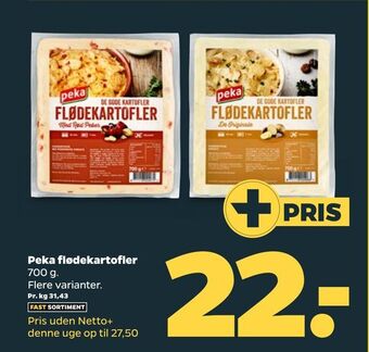 Netto Peka flødekartofler tilbud
