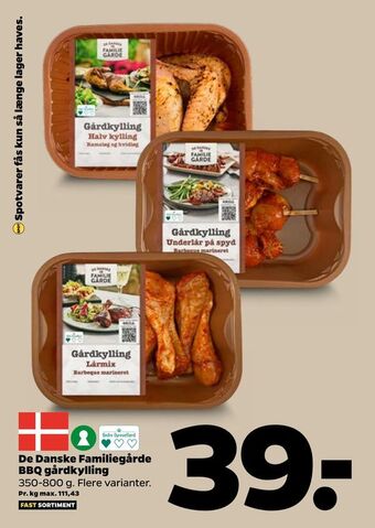 Netto De Danske Familiegårde BBQ gårdkylling tilbud