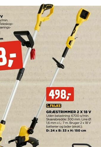jem & fix Græstrimmer 2 x 18 v tilbud