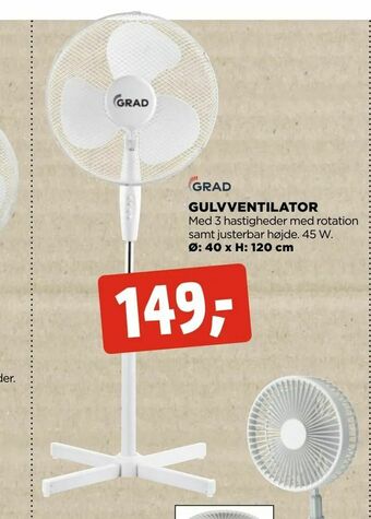 jem & fix Gulvventilator tilbud