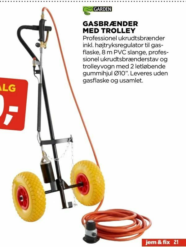 Gasbrænder med trolley tilbud hos jem & fix