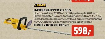jem & fix Hækkeklipper 2 x 18 v tilbud
