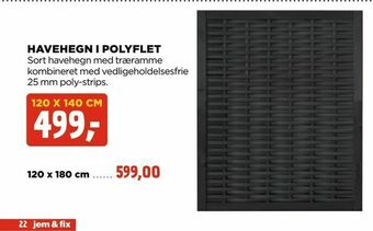 jem & fix Havehegn i polyflet tilbud